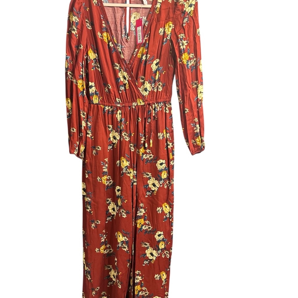 Floral Long Sleeve Jumpsuit
